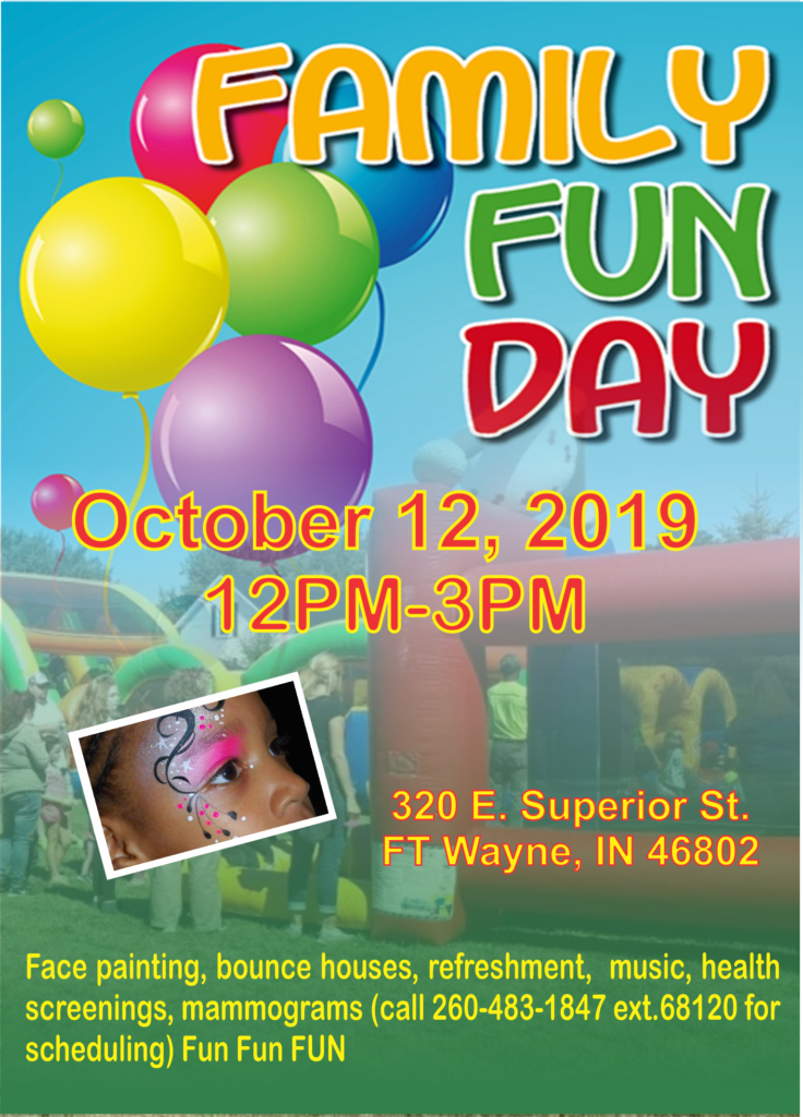 October 12 Family Fun Day at the Township Wayne Township Trustee Office